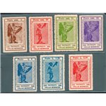 Emissioni C.L.N. Imperia 1945 Fratelli Bandiera soprast. serie n° 13/15. Cat. € 65 (**)