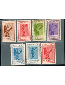 Emissioni C.L.N. Valle Bormida 1945 Statua di Teseo serie n° 9/15. Cat. € 180 (**)