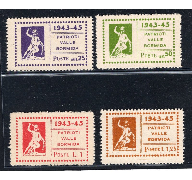 Emissioni C.L.N. Valle Bormida 1945 Statua di Perseo serie n° 9/15. Cat. € 180 (**)