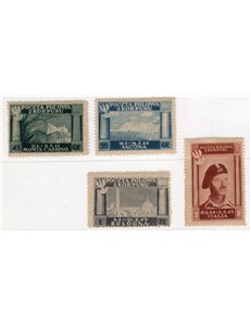 Emissioni C.L.N. Valle Bormida 1945 Statua di Teseo serie n° 16/19. Cat. € 225 (**)