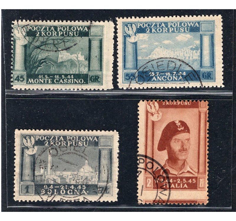 Corpo Polacco 1946 Vittorie polacche n° 1/4. Cat. € 45 (**)