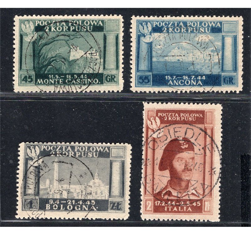 Corpo Polacco 1946 Vittorie polacche n° 1/4. Cat. € 50 (U)