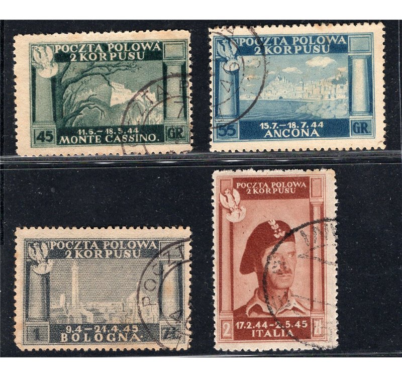 Corpo Polacco 1946 Vittorie polacche n° 1/4. Cat. € 50 (U)