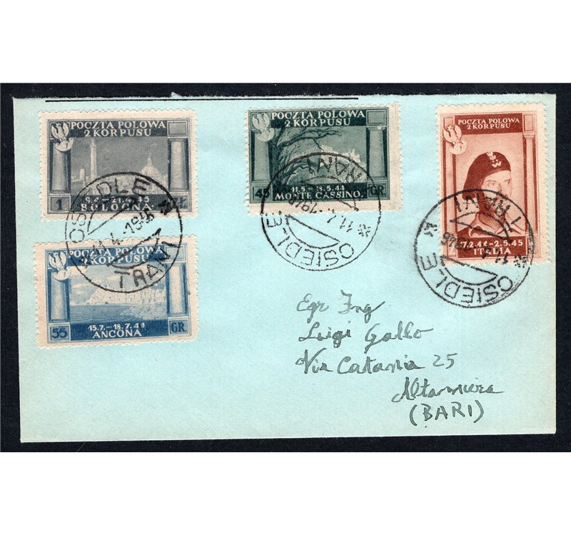 Corpo Polacco 1946 Vittorie polacche n° 1/4. Cat. € 50 (U)