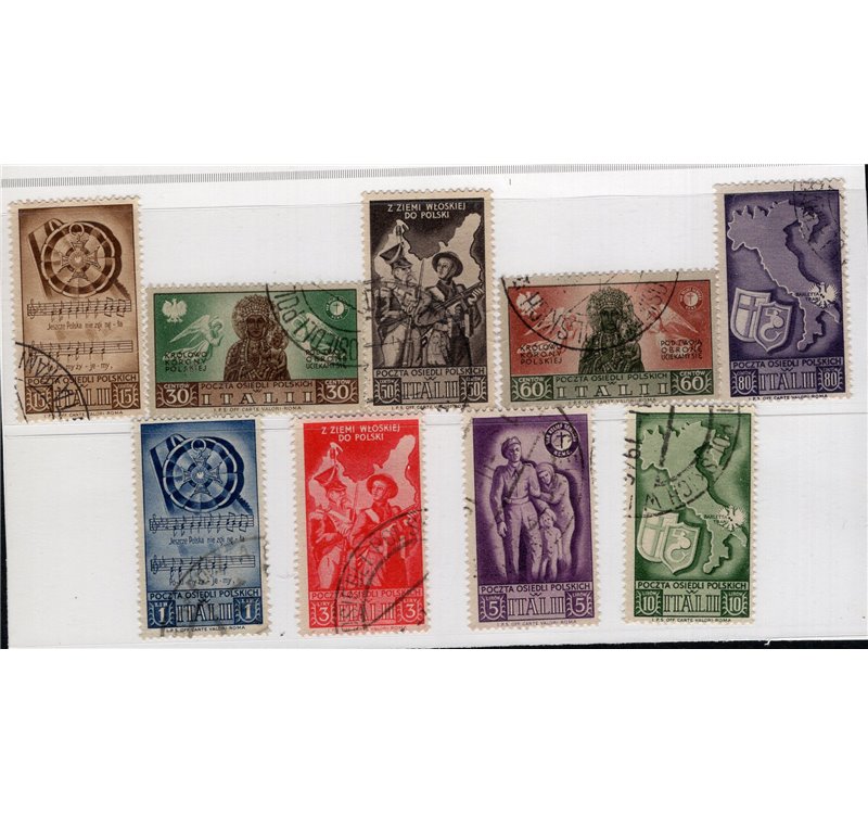 Corpo Polacco 1946 Soccorso di guerra serie n° 18/26. Cat. € 70 (**)