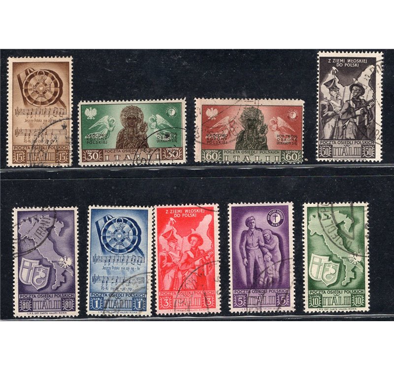Corpo Polacco 1946 Soccorso di guerra serie n° 18/26. Cat. € 80 (U)