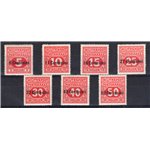 Occup. Austriaca Friuli Veneto 1918 Posta da campo soprast. serie n° 20/23. Cat. € 350 (*)