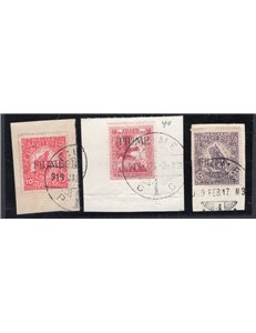 Occup. Austriaca Friuli Veneto 1918 Giornali Testa di Mercurio serie n° 1/4. Cat. € 70 (U)