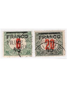 Fiume 1918/19 Carlo e Zita soprast. a macchina serie n° 24/26. Cat. € 40 (U)