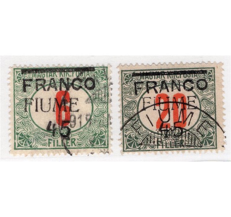 Fiume 1918/19 Carlo e Zita soprast. a macchina serie n° 24/26. Cat. € 40 (U)