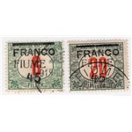 Fiume 1918/19 Carlo e Zita soprast. a macchina serie n° 24/26. Cat. € 40 (U)