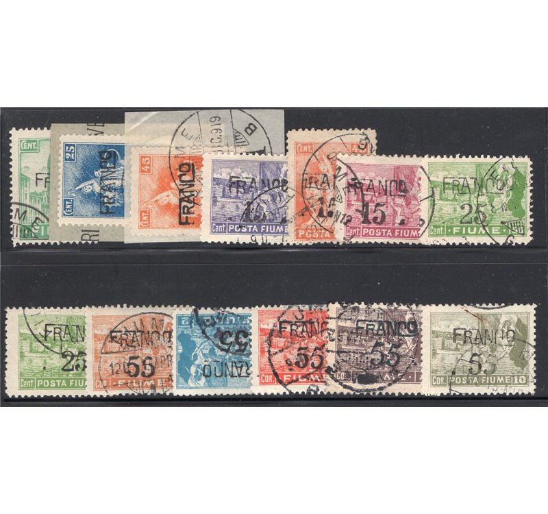 Terre Redente Fiume 1919 Allegorie e vedute serie n° 49/55. Cat. € 70 (U)