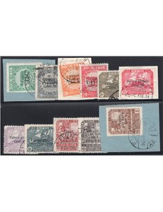 Terre Redente Fiume 1919/20 Allegorie e vedute serie n° 75/87. Cat. € 220 (U)