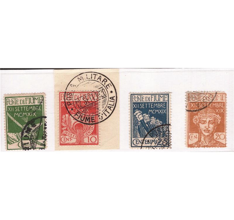 Terre Redente Fiume 1919 Fondazione studio soprast. serie n° 99/111. Cat. € 240 (U)