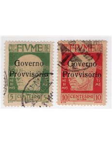 Terre Redente Fiume 1921 D'Annunzio 10 c. carminio vivo senza trattino in basso n° 176. Cat. € 600 (U)