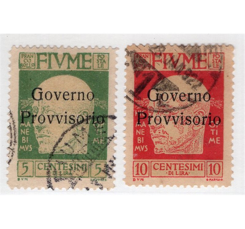 Terre Redente Fiume 1921 D'Annunzio 10 c. carminio vivo senza trattino in basso n° 176. Cat. € 600 (U)