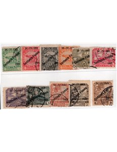 Terre Redente Fiume 1921 D'Annunzio serie n° 177/78 trattino in basso. Cat. € 150 (U)