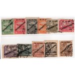 Terre Redente Fiume 1921 D'Annunzio serie n° 177/78 trattino in basso. Cat. € 150 (U)