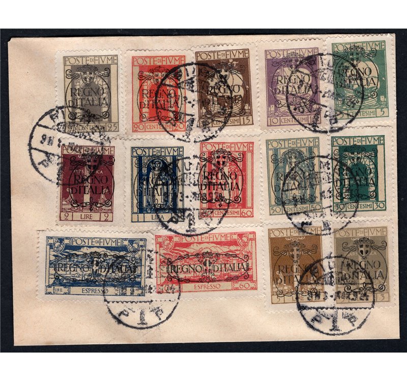 Terre Redente Fiume 1922 Fondazione studio soprast. serie n° 179/89. Cat. € 70 (U)