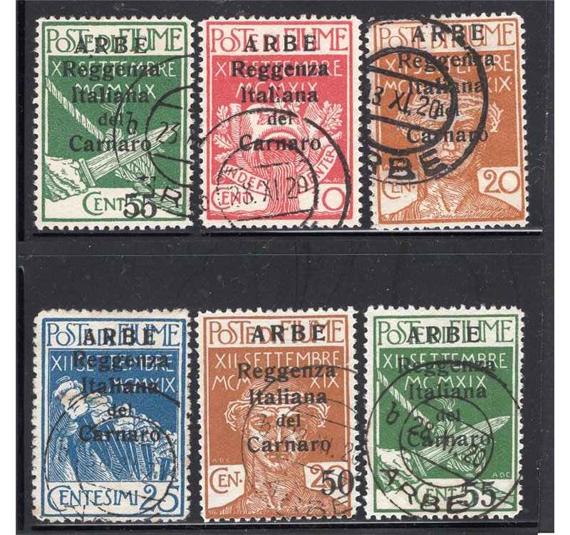 Terre Redente Arbe 1920 5 c. verde giallo n° 5a. Cat. € 120 (U)