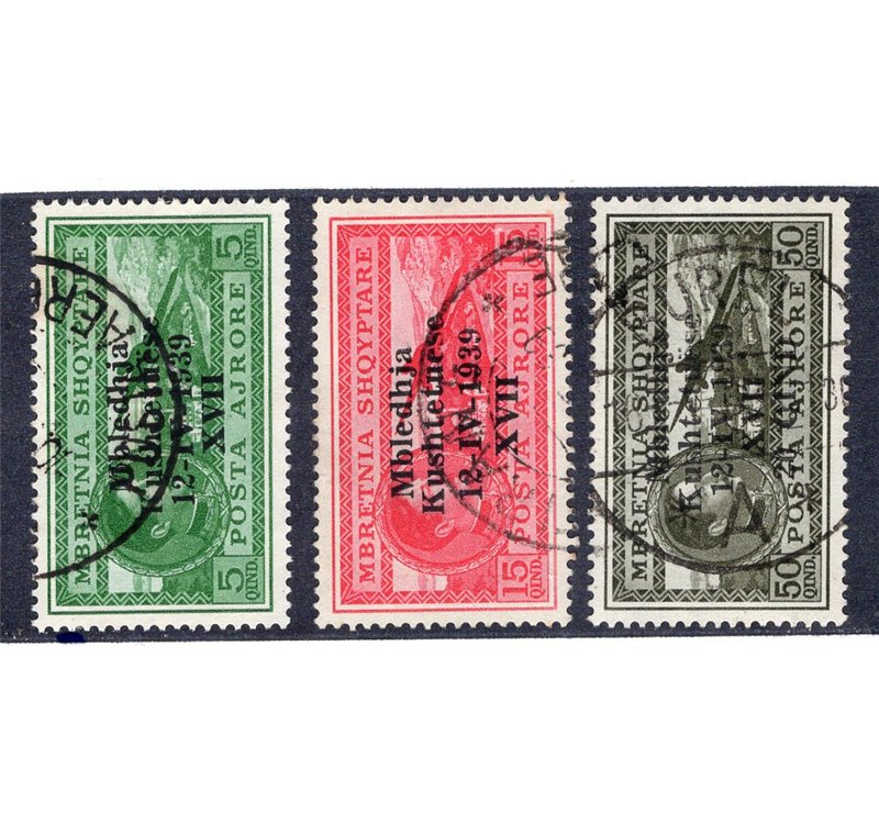 Occup. Italiane Albania 1943 - Pro opere antitubercolari serie n° 38/45. Cat. € 80 (U)