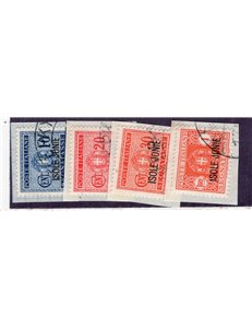 Occup. Italiane Isole Jonie 1941 Segnatasse serie n° 1/4. Cat. € 75 (**)