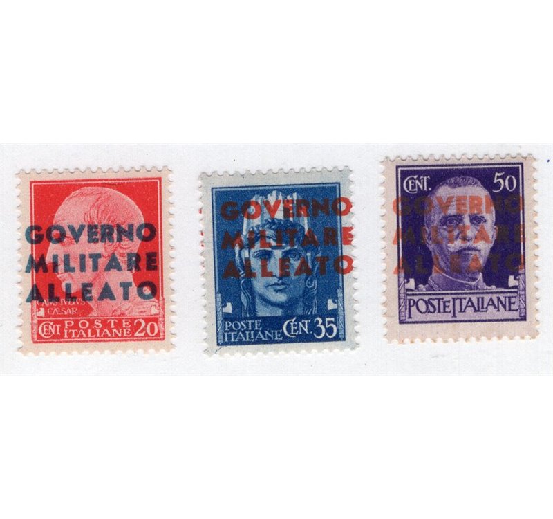 Occupaz. Anglo-Americana Sicilia 1943 Serie n° 1/9. Cat. € 65 (U)