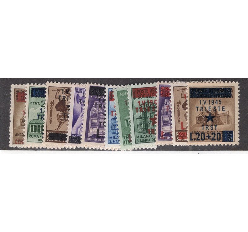 Occup. Greca Albania 1940 Segnatasse serie n° 1/5. Cat. € 85 (**)