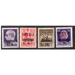 Occup. Jugoslava Istria 1945 Soprast. nuovi valori serie n° 37/40. Cat. € 140 (**)