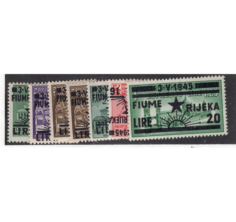 Occup. Jugoslava Istria 1945 Soprast. nuovi valori serie n° 37/40. Cat. € 140 (**)
