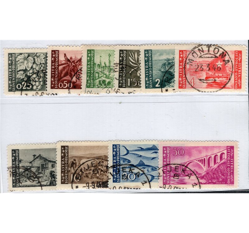 Occup. Jugoslava Fiume 1945 Serie n° 14/20. Cat. € 30 (**)