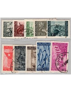 Occup. Jugoslava Istria e Litorale Sloveno 1946 La serie dent. 11¾ n° 51/60. Cat. € 50 (U)