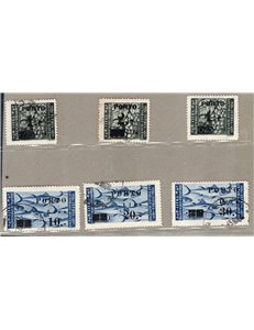 Occup. Jugoslava Istria e Litorale Sloveno 1946 Soprast. "PORTO" serie n° 14/19. Cat. € 220 (U)