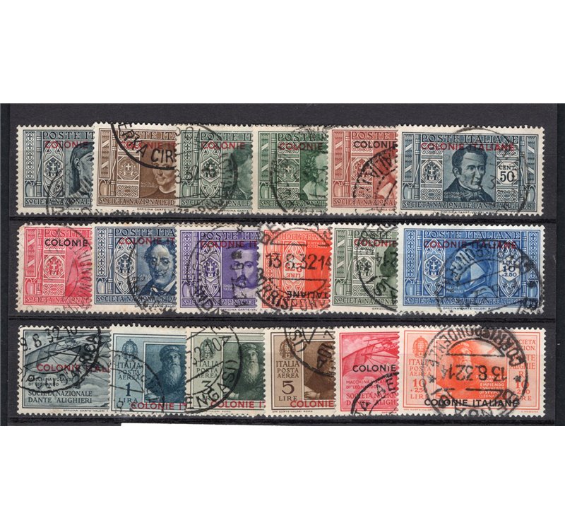 Emissioni Generali 1932 Dante serie n° 11/22 + P.A. 8/13. Cat. € 250 (**)