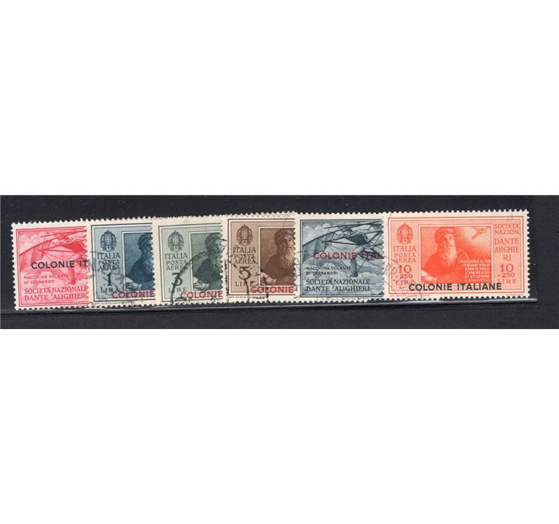 Emissioni Generali 1932 P.A. Garibaldi serie n° 1/7, annuli poco leggibili. Cat. € 350 (U)