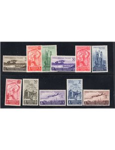 A.O.I. 1938 Bilinnenario Augusto serie 21/26 + P.A. 14/15. Cat. € 45 (**)
