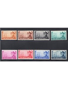 A.O.I. 1941 Fratellanza italo tedesc, serie n° 34/40 + P.A. 21. Cat. € 200 (**)
