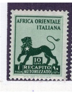 A.O.I. 1941 Fratellanza italo tedesc, serie n° 34/40 + P.A. 21. Cat. € 200 (**)