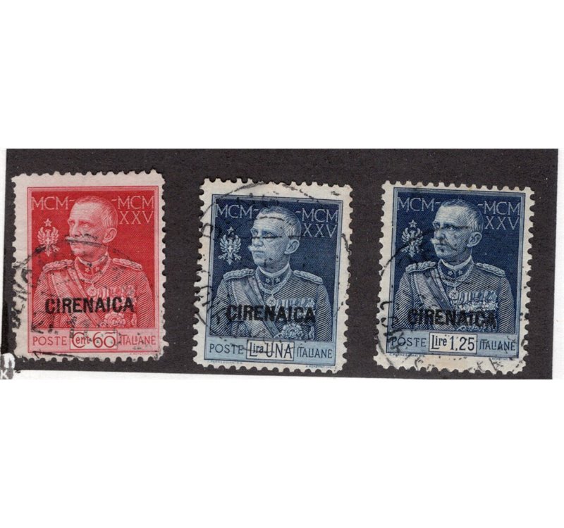 Cirenaica 1925 Anno Santo serie n° 17/22. Firm.: Chia. Cat. € 250 (U)