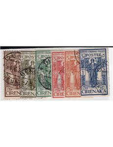 Cirenaica 1925/26 Giubileo dent. 11 serie n° 23/25. Cat. € 70 (U)