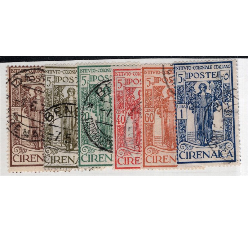 Cirenaica 1925/26 Giubileo dent. 11 serie n° 23/25. Cat. € 70 (U)