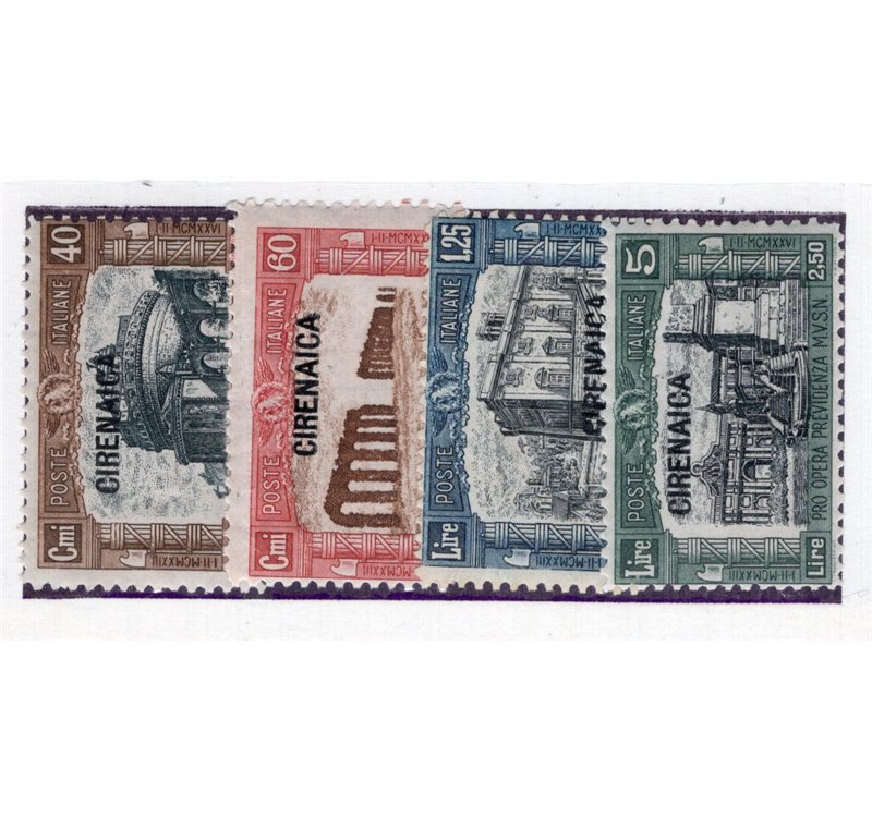 Cirenaica 1926 Istituto Coloniale serie n° 32/37. Cat. € 25 (**)