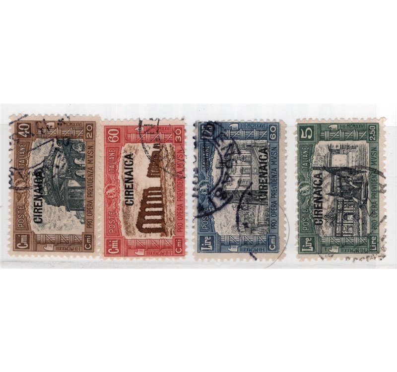 Cirenaica 1926 Istituto Coloniale serie n° 32/37. Cat. € 95 (U)