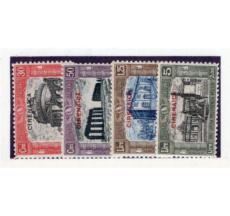 Cirenaica 1928 Società africana serie n° 45/48. Cat. € 60 (**)