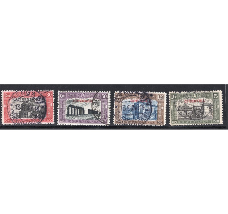 Cirenaica 1929 Milizia II serie n° 49/52. Cat. € 100 (**)