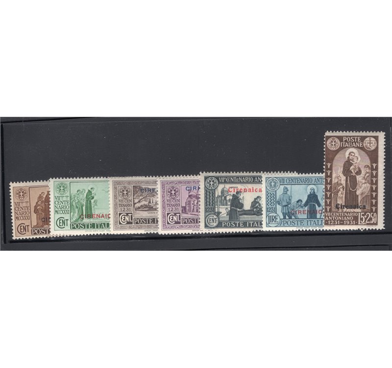 Cirenaica 1930 Virgilio serie n° 77/85. Cat. € 75 (**)