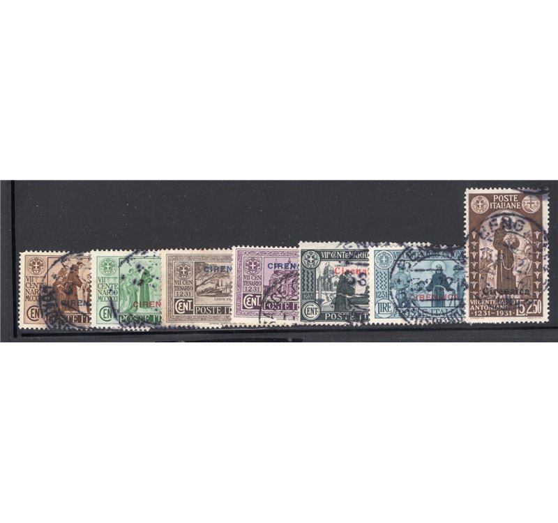 Cirenaica 1930 Pro Istituto Coloniale Agricolo serie n° 72/76. Firm.: Chia. Cat. € 300 (U)