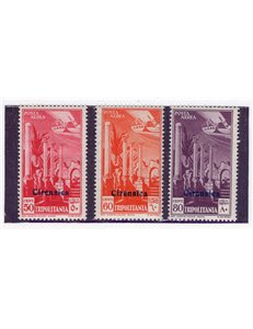Cirenaica 1934 Mostra Coloniale serie n° 93/98 + P.A. 24/29. Cat. € 330 (**)