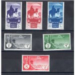 Cirenaica 1932 P.A. Soggetti africani, serie n° 6/11. Cat. € 300 (**)