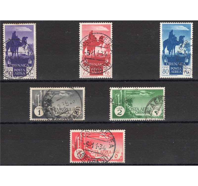Cirenaica 1932 P.A. Soggetti africani serie n° 6/11. Cat. € 120 (U)
